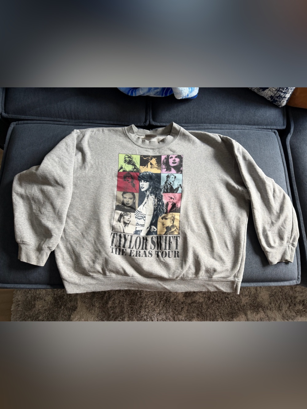 Taylor Swift Official Eras Tour Grey crewneck Sweatshirt 2XL